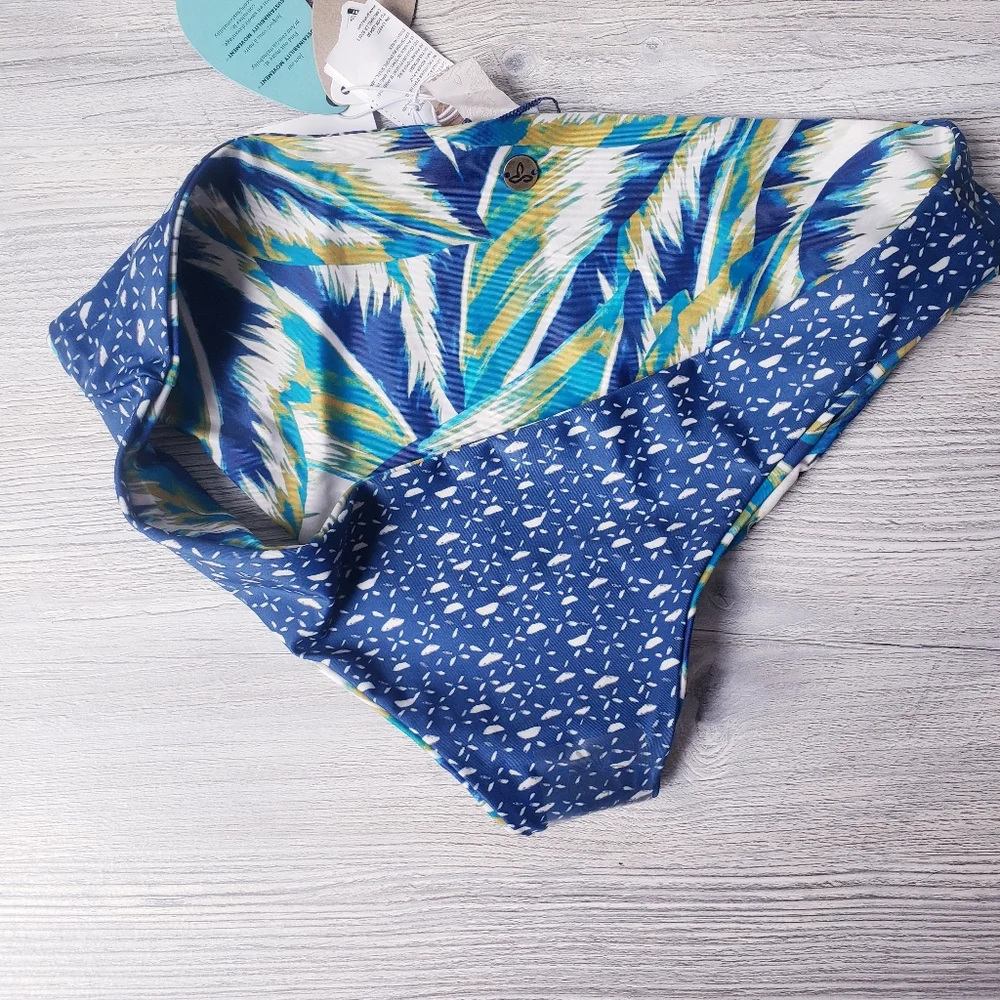 Prana Breya Reversible Bikini Bottoms Tropic Panama - Picture 3 of 7